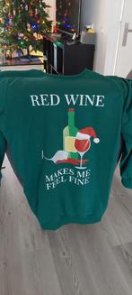 Foute Kersttrui - Red Wine Makes Me Feel Fine, Diversen, Kerst, Ophalen, Zo goed als nieuw