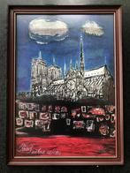 Reproductie schilderij Charles Eyck Paris, Seine, Notre Dame, Ophalen of Verzenden