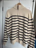 Brandy Melville Trui - Beige/Donkerblauw - Oversized, Kleding | Dames, Ophalen of Verzenden, Nieuw, Maat 38/40 (M), Beige