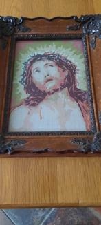 Jezus in oud lijstje 39/30 cm, Huis en Inrichting, Woonaccessoires | Lijsten, Ophalen, Overige materialen, Minder dan 50 cm, Gebruikt