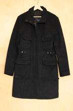 Eddys Jackets mooie zwarte lange wollen winter jas L 42, Zwart, Maat 42/44 (L), Zo goed als nieuw, Eddys Jackets