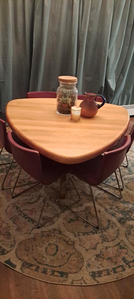 Massief Grenen Tafel - Robuust & organische vorm, Huis en Inrichting, Tafels | Eettafels, Gebruikt, 100 tot 150 cm, 100 tot 150 cm