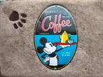 Emaille reclamebord Mickey Mouse coffee, Reclamebord, Ophalen of Verzenden