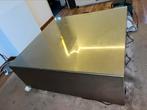 Tafel met glazen plaat, Zo goed als nieuw, Minder dan 50 cm, Rechthoekig, 50 tot 100 cm