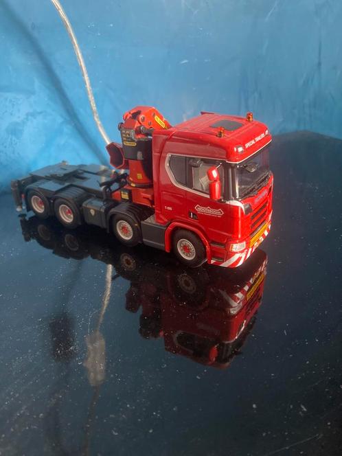 Scania R  kraanauto verbouw wsi, Hobby en Vrije tijd, Modelauto's | 1:50, Zo goed als nieuw, Bus of Vrachtwagen, Wsi, Ophalen of Verzenden