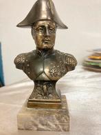 Buste van Napoleon op marmeren voetje prima conditie 15,5 cm, Antiek en Kunst, Antiek | Koper en Brons, Ophalen of Verzenden, Koper