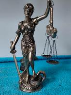 Bronzen Vrouwe Justitia Beeldje - 19 cm, Ophalen of Verzenden