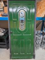 Hardhouten Buitendeur Glas in Lood, Ophalen, Glas, Buitendeur, 200 tot 215 cm