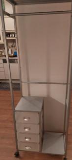 Metalen kledingrek met lades, Ophalen of Verzenden, 25 tot 50 cm, 50 tot 100 cm, Minder dan 100 cm