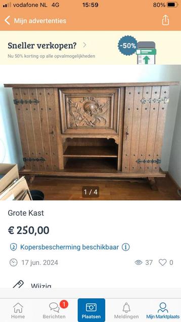 Mooie Kast met Besteklades & Glaswerk Ophanging beschikbaar voor biedingen