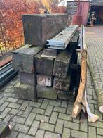 Hardhouten Azobe en eiken balken, Tuin en Terras, Ophalen, Gebruikt, Hardhout, 180 tot 250 cm