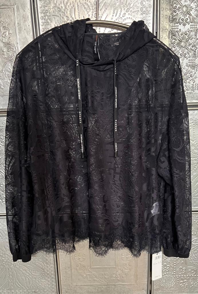Marccain. Top met capuchon. Mt 42. Mt 5. Nieuw!!!, Kleding | Dames, Truien en Vesten, Nieuw, Maat 42/44 (L), Blauw, Ophalen of Verzenden