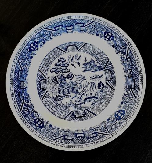Vintage Bord “Oosters” motief Nuova Fontebasso, Italie, Huis en Inrichting, Keuken | Servies, Zo goed als nieuw, Bord(en), Overige stijlen
