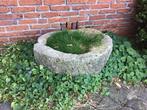 Authentieke ronde arduinen voedertrog, Tuin en Terras, Ophalen, Steen, Gebruikt, Minder dan 30 cm