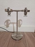 Metalen van de Heg  Tafellamp met Twee Spots, Ophalen, 50 tot 75 cm, Zo goed als nieuw, Glas