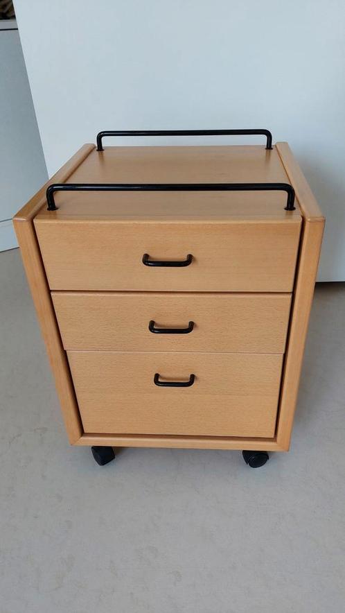Verrijdbaar kastje met 3 lades, Huis en Inrichting, Kasten | Ladekasten, Gebruikt, Minder dan 100 cm, Minder dan 50 cm, 25 tot 50 cm