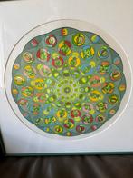 Zelf ontworpen Mandala te koop in groen lijst 45/45 cm., Ophalen of Verzenden, Zo goed als nieuw, Vierkant, Overige materialen
