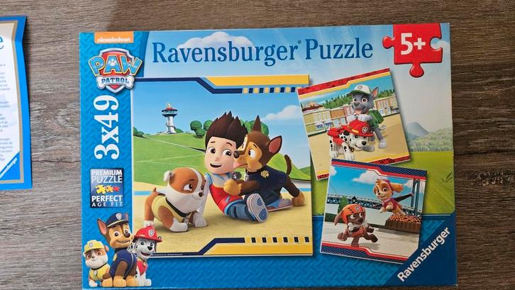 Paw Patrol Puzzel 3x49 - Ravensburger, Kinderen en Baby's, Speelgoed | Kinderpuzzels, Zo goed als nieuw, 4 tot 6 jaar, Meer dan 50 stukjes