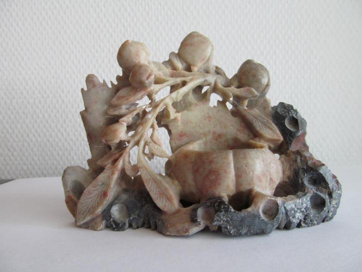 Chinese speksteen penseelpot/inktpot, Antiek en Kunst, Curiosa en Brocante, Ophalen