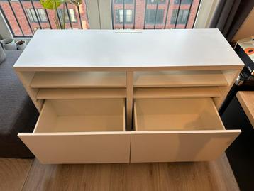 🤶 Witte IKEA BESTA kast met 2 lades (120x40x74) - afbeelding 2