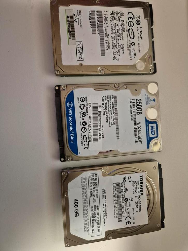 Diverse HDD's - Hitachi, WD, Toshiba, Computers en Software, Harde schijven, Gebruikt, Desktop, Intern, HDD, SATA, Ophalen of Verzenden