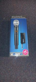 Vonyx WM55 plug-in draadloze microfoon - UHF, Ophalen of Verzenden, Nieuw, Zangmicrofoon, Draadloos