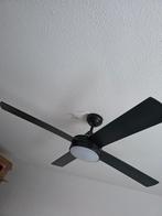 Plafondventilator met lamp - Zwart, Witgoed en Apparatuur, Ventilatoren, Ophalen, Zo goed als nieuw, Plafondventilator