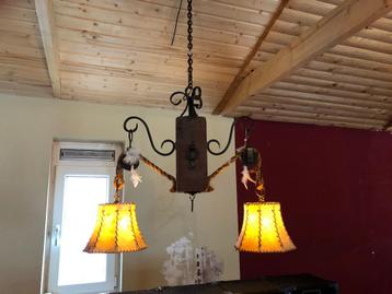  Zwaar houten hanglamp te koop beschikbaar voor biedingen