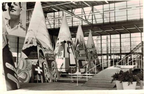 ROTTERDAM E 55  Ingang Pav, Havens Rijn en Zeevaart, Verzamelen, Ansichtkaarten | Nederland, Gelopen, Zuid-Holland, 1940 tot 1960