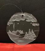 raamhanger glas winterlandschap / kerst, Antiek en Kunst, Antiek | Glas en Kristal, Ophalen