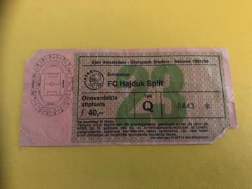 ⚽ Ticket EC2 Ajax - Hadjuk Split 1993/1994 ⚽ beschikbaar voor biedingen