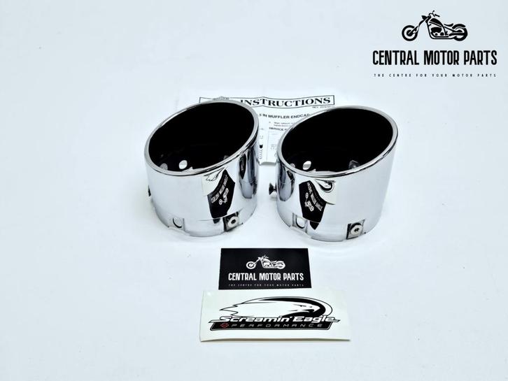 Chromen 4.5 inch Blunt Slash End Caps, Motoren, Onderdelen | Harley-Davidson, Nieuw, Ophalen of Verzenden