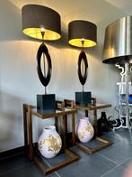 Porta Romana Sculpted Manhattan Large tafellamp set 2 stuks, Ophalen, Zo goed als nieuw, Metaal, 75 cm of meer