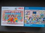 Set van 2 puzzels van 1000 stukjes (Zie omschrijving), Ophalen of Verzenden, 500 t/m 1500 stukjes, Gebruikt, Legpuzzel