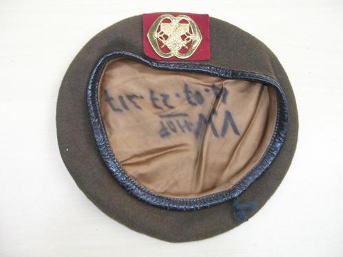 Baret met embleem Intendance, Verzamelen, Militaria | Algemeen, Landmacht, Helm of Baret, Nederland, Ophalen of Verzenden