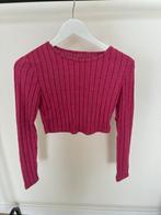 Roze Rib Crop Top - Maat S, Kleding | Dames, Ophalen of Verzenden, Zo goed als nieuw, Lange mouw, Roze