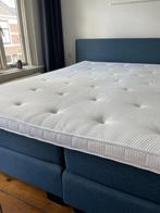 Boxspring te koop, Huis en Inrichting, Slaapkamer | Boxsprings, Ophalen, Gebruikt, Blauw, Tweepersoons