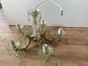 Vintage Kroonluchter, lichtgroen beschikbaar voor biedingen