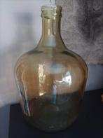 Mooie okergele/groene fles, Ophalen, Minder dan 50 cm, Groen, Glas