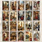 Vintage kunst ansichtkaarten set "Londen" (20 stuks), Verzamelen, Ophalen of Verzenden, 1980 tot heden, Ongelopen, Stad of Dorp