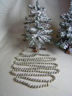 Oude zilveren glazen kerstslinger vintage, Ophalen of Verzenden, Gebruikt