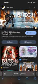 2 Vip ticket Bitch 17 januari Zaandam!, Eén persoon