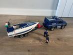 Playmobil 5187 politieauto met boot, Kinderen en Baby's, Speelgoed | Playmobil, Ophalen of Verzenden, Gebruikt, Complete set