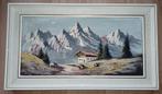 Mooi bergtafereel.Olieverf.Gemengde techniek.Gesigneerd., Ophalen of Verzenden
