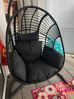 Zwarte hangstoel Jysk, Ophalen, Zo goed als nieuw, Wicker, Inklapbaar