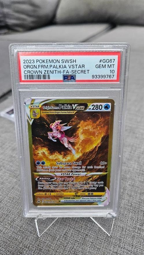 Palkia Vstar GG67 Crown Zenith PSA 10, Hobby en Vrije tijd, Verzamelkaartspellen | Pokémon, Nieuw, Losse kaart, Foil, Ophalen