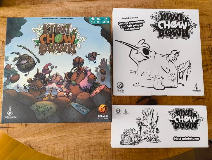 Kiwi chow down kickstarter editie. Nieuw!, Hobby en Vrije tijd, Gezelschapsspellen | Bordspellen, Nieuw, Ophalen of Verzenden