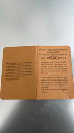 Legitimatie-Bewijs Sociale Verzekeringsbank Amsterdam 1958, Verzamelen, Overige Verzamelen, Gebruikt, Ophalen of Verzenden