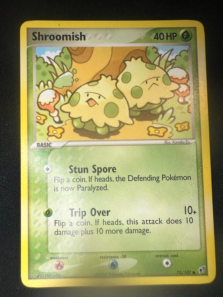 Shroomish 72/107 EX Deoxys, Hobby en Vrije tijd, Verzamelkaartspellen | Pokémon, Gebruikt, Losse kaart, Ophalen of Verzenden