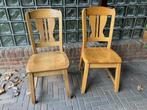 Stoelen 2 blank eiken, Gebruikt, Twee, Overige kleuren, Hout